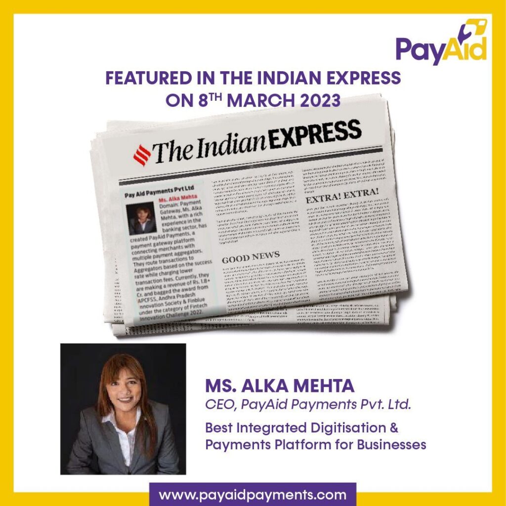 PayAid Founder Featured in Indian Express for our growth & Innovation in the Payments Industry.